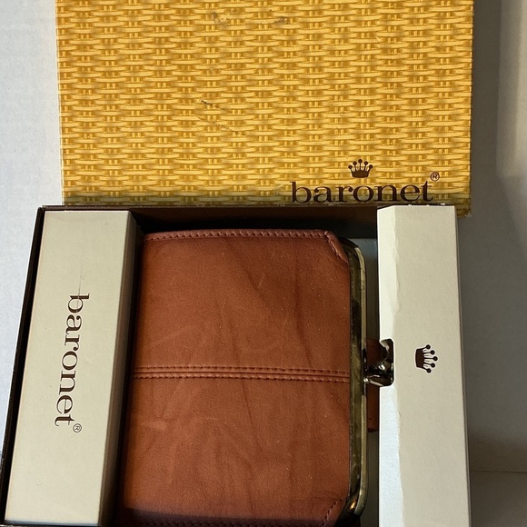 Handbags - ★ Baronet Genuine Leather Wallet Brown Vintage Clutch Organizer NIB